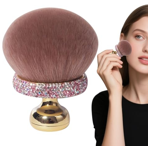 Pennello per il trucco dei funghi - Blush Blush Blush Brush Cosmetics, Women Girls Spazze in polvere Blush Blush | Busta in polvere di funghi, applicatore compatto applicatore correttore liscio Access