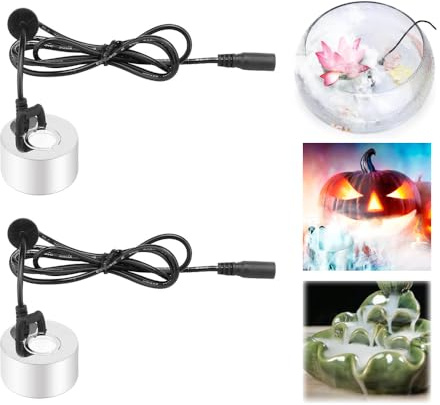 Dytabepl Ultraschall Vernebler, Mini Nebler Fogger, 24V Ultrasonic Fog Maker, Zerstäuber Luftbefeuchter für Wasserspiele, Springbrunnen, Teich, Aquarium, Halloween Pumpkin und Hexentopf
