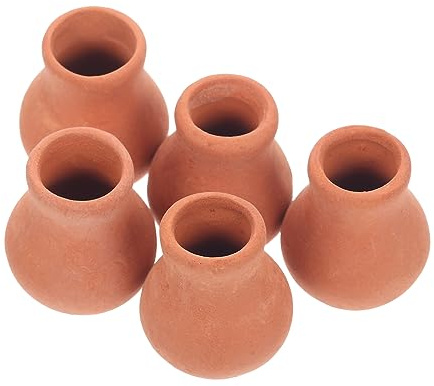 JOINPAYA 5pcs Micro Landscape Adornments Miniature Ceramic Flower Pot Mini House Adornment for Boys and Girls Mini House Supplies