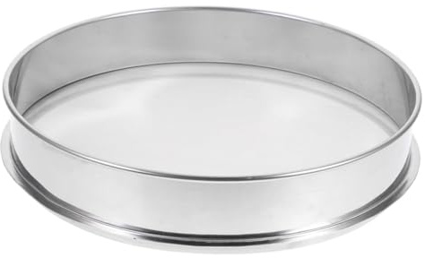 VERDANVERSE Setaccio per Farina in Acciaio Resistente Colino Rotondo per Cottura al Forno Filtro per Setacciare La Farina Zucchero Pratico per Uso Quotidiano