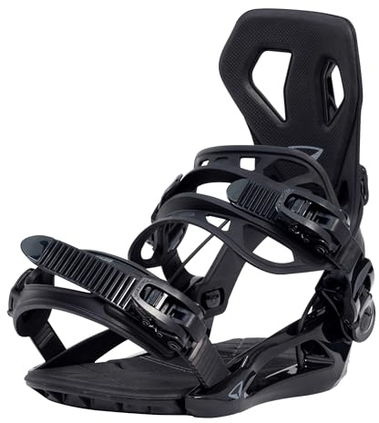 SP Bindings Snowboard Bindung Base + Black | Größe S | Farbe: Schwarz | Patentiertes FASTEC System | Hybrid mit Fast Entry + Strap in | Performance + Comfort | Für Damen & Herren