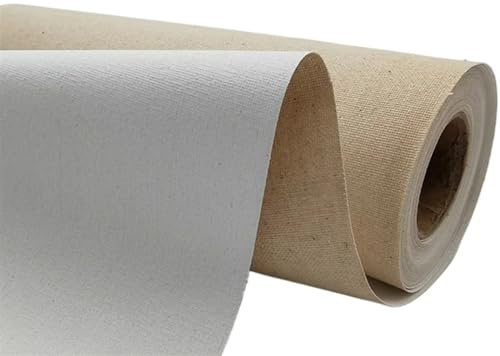 Ayztantine Rotolo Tela per Dipingere Rotolo di Tela Lino pregiato, 336 g, Pratica Pittura a Olio acrilica Graffiti, Materiali artistici Larghi 28/38/48 cm(0.28x5m)
