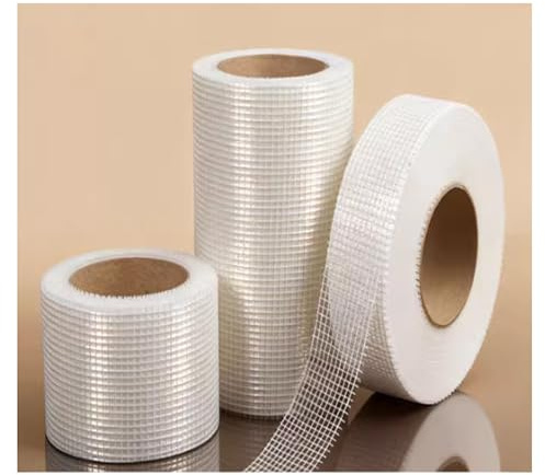 Rouleau de treillis en fibre de verre de 25 m (82 pi) : résistance et stabilité accrues for le renforcement des joints de fissures murales, de murs intérieurs et extérieurs et de plafonds.(20cm)