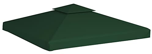 Sostituzione Tetto per Gazebo, Sostituzione Tetto per Tendone Da Festa, Telo di Ricambio per Gazebo 310g/m² Verde 3x3m Per Giardino Portico Anteriore Balcone Giardino