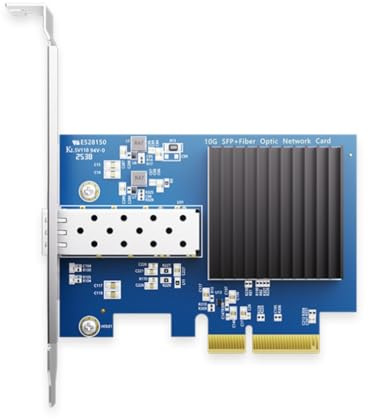 Ounfhtrttk Tarjeta de Red de Fibra Óptica + 10G, Adaptador de Tarjeta de Red de un Solo Puerto PCIe 3.0 X4, Chip RTL8127AF para Win11