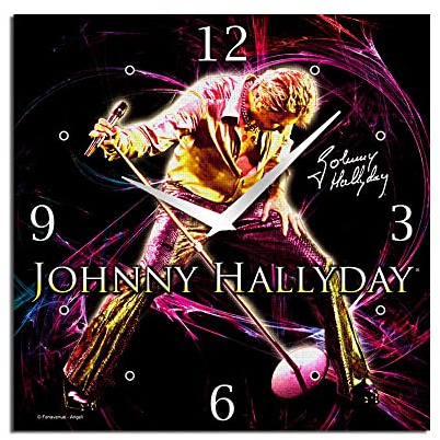 Johnny hallyday - - Pendule toile Johnny Hallyday Concert