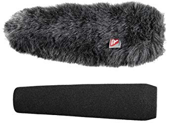 Rycote 055210 ME66 Windschutz für Shotgun-Mikrofone, Schaumstoff und Fell, 18 cm