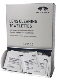Pyramex Safety Individually Packaged Lens Cleaning Towelettes, No Streaks, 100 Piece