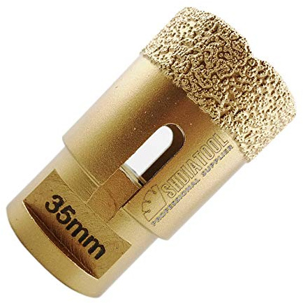 SHDIATOOL Foret Diamant 35mm M14 Trépan Carrelage Meche Gres Cerame | Scie Cloche pour Porcelaine, Céramique, Marbre, Granit, Faience pour Meuleuse, Brasé Sous Vide