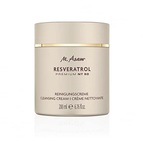 M. Asam RESVERATROL PREMIUM NT50 Reinigungscreme (200 ml) - entfernt schonend & gründlich Unreinheiten, Schmutz & Make-up, für einen klaren & wachen Teint, vegan