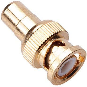 BNC Mâle vers RCA Femelle Adaptateur Phono CCTV Coax Coaxial Coupleur Connecteur Fiche Compatible avec Caméra de sécurité CCTV / Systèmes Surveillance, DVRs, Cameras, Switchers, Câble TV | Plaqué OR
