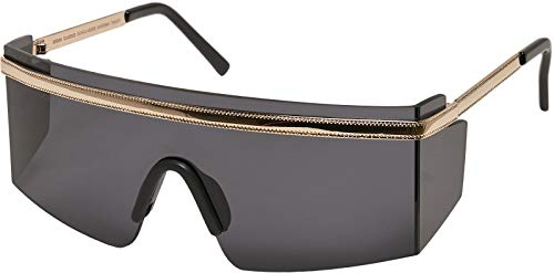Urban Classics Unisex Sunglasses Sardinia Sonnenbrille, Black/Gold, Einheitsgr e EU