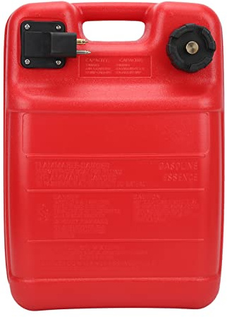 Yctze Außenborder-Kraftstofftank 24L Tragbarer Marine-Kraftstofftank mit Auspuff Design Rot für Boot, Universell, Kunststoff und Metall
