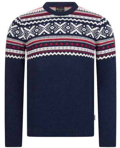 Giesswein Norweger Pullover Herren - Wollpullover mit Jacquard-Strick