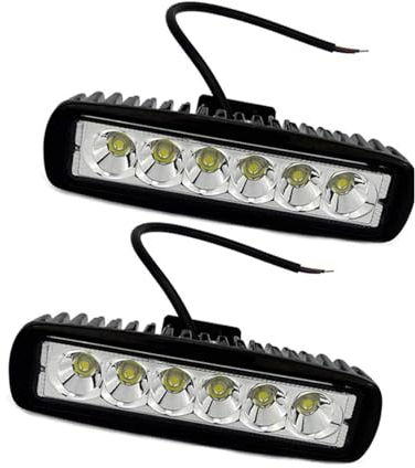 LED Arbeitsscheinwerfer, 18W LED Offroad Zusatzscheinwerfer 12V 24V Scheinwerfer 6000K IP67 Wasserdicht Rückfahrscheinwerfer für Traktor Bagger SUV UTV ATV - 2 Stück