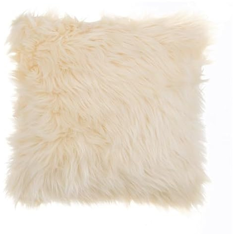 Blanc Mariclò Cuscino in Eco Pelliccia