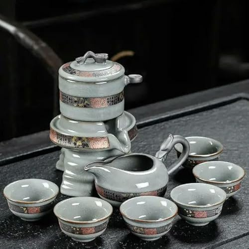 SUKORI Juego de té Tradicional Chino de 8 Uds., Juego de té de Kung fu, Tetera de Porcelana de Hueso y Juego de Tazas de té, Juego de té de Viaje