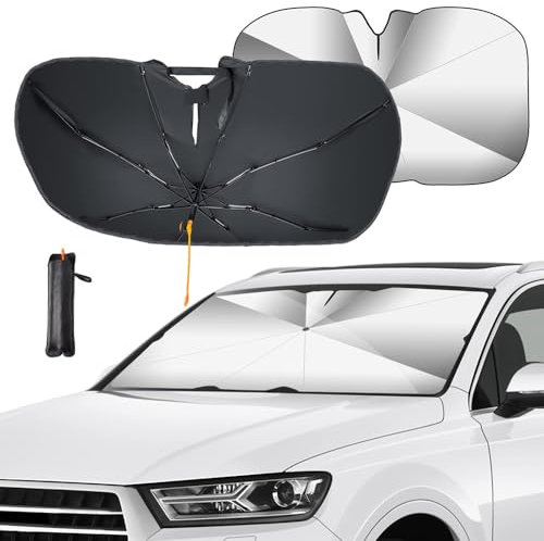 Mhfdpp Auto Sonnenschutz Frontscheibe für NIO ES6 ES7 ES8 ET5 ET7, Reflektierend Sonnenschirm Sonnenblende Sonnenschutzfolie Faltbar Effizienter UV Schutz,145 * 79CM