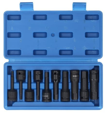 10 Brocas de Cabeza Hexagonal, Llave de Impacto, Broca de Destornillador Hexagonal de 1/2 Pulgada para Llave de Impacto
