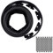 Borde de césped de plástico, 5 m x 4 cm, flexible, negro, con 15 clavos de plástico, para jardín, césped, cama de piedra