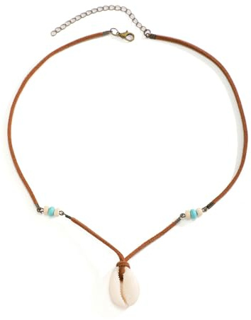 Generisch Muschelkette Herren, Surferkette, Herren Necklace, Men's Necklace Boho Choker, Weiße Muschelkette, Halskette verstellbare Strand Halsketten