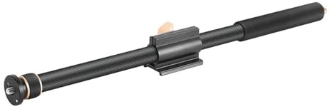 Hanzete - Asta di prolunga per treppiede, 93 cm, con piastra a sgancio rapido, capacità di carico di 10 kg, 2 sezioni regolabili con vite filettata da 1/4 a 3/8, per fotografia da studio fotografico