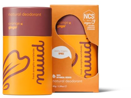 Nuud stick deo | 45 g | déodorant naturel NCS végétalien, 48 heures, sans parfum, alcool ou aluminium, unisexe, 6-7 sept.