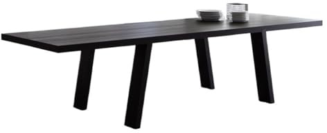 huanglyc-232 Scrivania per ufficio domestico Scrivania in legno massello in stile minimalista, tavolo da pranzo nero for la casa, conferenza rettangolare moderno for ufficio(S)