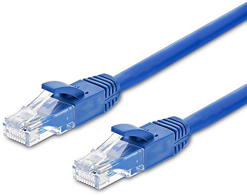 Cable Ethernet, Fosmon (3 pies) RJ45 Cat5e / Cat5 estándares Ethernet Cable de conexión de red - Cable LAN de red informática - Azul