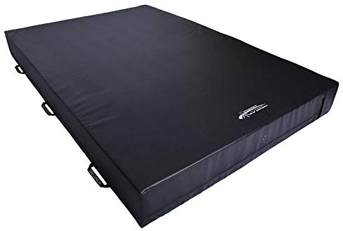 Grevinga Weichbodenmatte RG 23/25 kg/m³ nach DIN EN 12503-1 Typ 8 | Fallschutz | Turnmatte | Weichboden (200 x 150 x 25 cm, Schwarz)