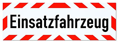 LOHOFOL Magnetschild Einsatzfahrzeug | 3 Größen lieferbar | Schild magnetisch (35 x 11 cm)