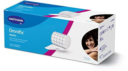 Omnifix Elastic: Esparadrapo de Gran Tolerancia Cutánea para la Completa Cobertura y Fijación de Vendajes; 15cmx2m