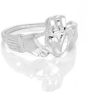 jewellerybox Bague de Claddagh en Argent 925/1000 - Taille 58