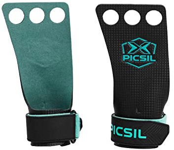 PICSIL - Maniques Falcon, Fibre de Carbone, Utilisation avec Magnésie | Utilisation avec magnésie. Adhérence sur toutes surfaces. Pour le cross Training, le fitness, la gym et la calisthénie.