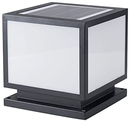 SDUYTEG Poste de luz Solar para Exteriores con Montaje en Muelle IP55 Luces de Muelle de Acero Inoxidable a Prueba de Agua para Patio, Parque, césped, césped, luz tricromática