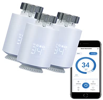 Qiumi Smart Zigbee Thermostat-Heizkörperventil, eTRV, Mobile Contrl von Smart Life App, funktioniert mit Alexa Googlehome