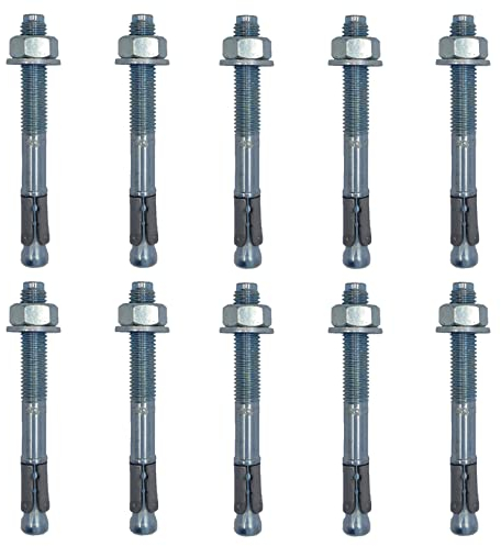 10x Remstaler BOLZENANKER | Stahl verzinkt | M6 M8 M10 M12 M16 M20 | made in GERMANY | Stahlanker | Keilanker | Betondübel | Spreizanker | Hülsenanker (8x50)