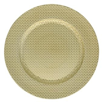 BRANDANI Sottopiatto Intreccio Set 4 Pezzi Oro 33cm Tavola di Natale