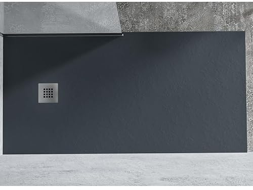 Piatto Doccia 70X90 cm Extra SlimAntracite In Resina Sintetica e Polvere Di Marmo Con Piletta In Omaggio