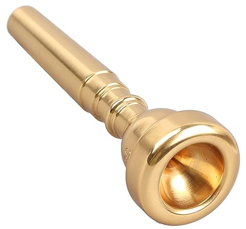 Trompetenmundstück 3C 5C 7C Metall Blasinstrument Ersatz Polierte Oberfläche Trompetenmundstück Zubehör für Holzblasinstrumente(Gold 3C)