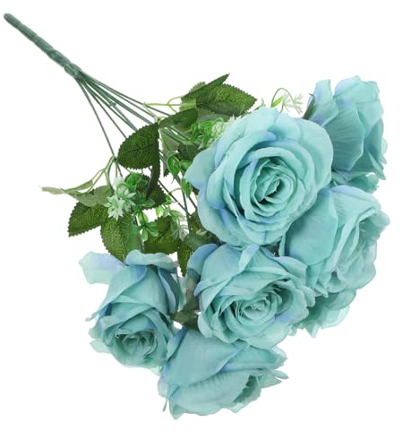 TOPBATHY Künstlicher Rosenstrauß Aus Köpfe Elegante Hochzeitsdekoration Täuschend Echte Blumen Für Zuhause Und Feierlichkeiten Langlebig Und Pflegeleicht