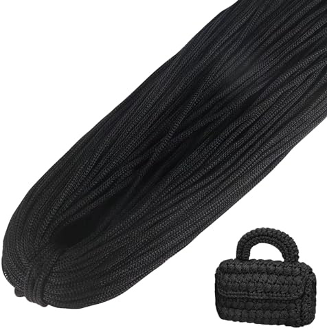 MLordoarf Cordino per Borse Uncinetto, Corda Macrame 3mm x 200m Filo Macrame in Poliestere Uncinenetto e Ferri per Abbigliamento, Borse, Tappeti, Fai da Te, Regalo per Maglieria