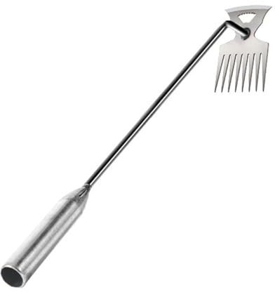 perfk Herramienta extractora de malas hierbas, herramienta portátil para quitar fácilmente malas hierbas, herramienta manual para tirar de malas hierbas, 53cm 8 Dientes