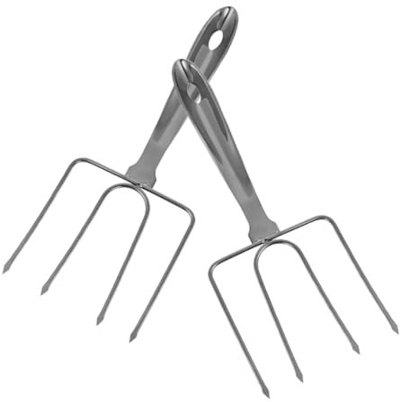 PRETYZOOM 2 Pz forchetta di tacchino forchettone cucina forcone barbrcue kit bbq attrezzi per barbecue sollevatore di tacchini bastoncino di tacchino alla griglia acciaio inossidabile 430