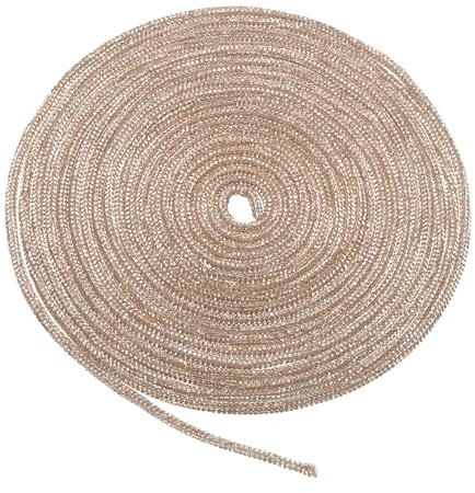QUARKZMAN Les Lacets de Chaussures Brillants 4 mm de Diamètre jaune clair | en Strass Pailleté, Ronds, avec Cordon de Serrage, Charmant, pour Baskets et Pantalons de Jogging