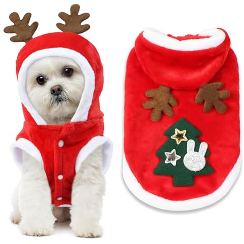 Weihnachten Hund Outfit Weihnachtskostüm Hund Hundebekleidung Weihnachten Weihnachtskleidung für Hunde Haustier Weihnachtskostüm für Katzen und Hunde, Weihnachtsfeier, (S)
