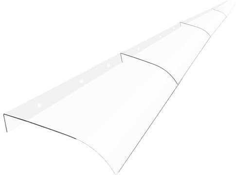 Transparente Markise ohne Halterungen Transparente Markise Markise für die Haustür UV-beständig leicht zu reinigen geeignet für den Einbau unter der Traufe von Türen und Fenstern(Vertical,450cm/177.1i