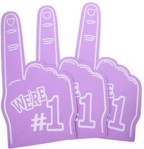 MOBUTOFU 3stücke Teiliges Schaumstoff-Finger in Lila Weiche Eva-Hand-Zeiger Für Sportfans Wiederverwendbare Cheer Props Für Sportveranstaltungen Party-Requisiten Und Cheerleading Zubehör