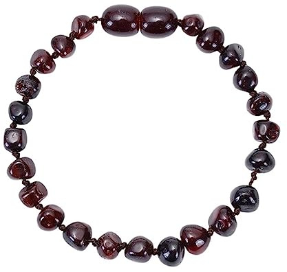 Tolldek Bernstein Armband, Damen & Herren Armband, Echten Natursteinen Perlen Armband für Ihn & Sie, 13CM