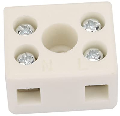 Filo Ceramico 5 Pezzi Connettore Cavo di 2 Posizioni Morsettiera W in Ceramica a 5 Fori